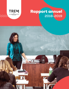 Rapport annuel 2018-2019 de la Table régionale d’éducation de la Mauricie